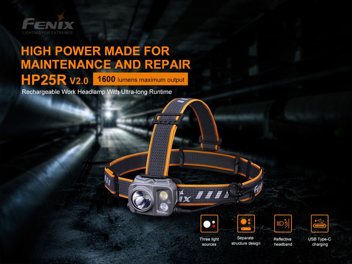 Fenix Nabíjecí Čelovka HP25R V2.0 (1)