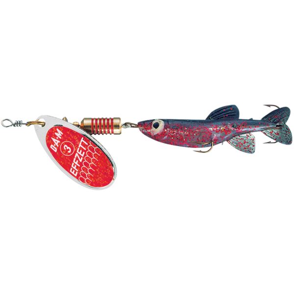 Dam Minnow Spinner Sinking Red Glitter
