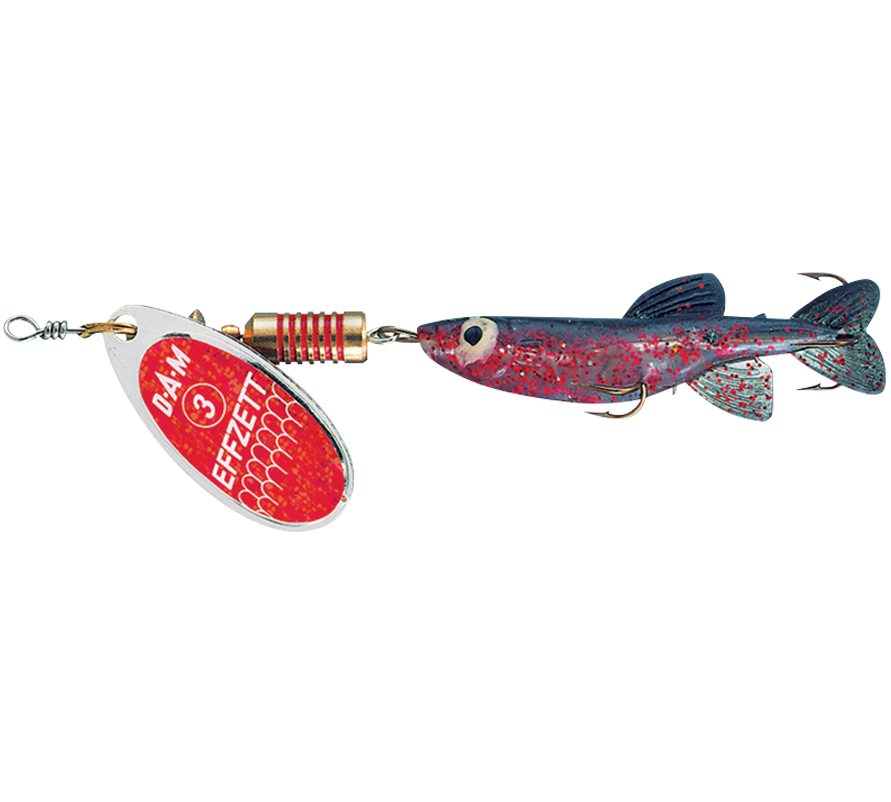 Levně Dam minnow spinner sinking red glitter - 3 7 g