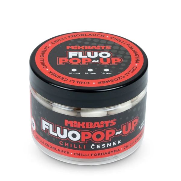 Mikbaits Plávajúce Boilie Fluo Chilli Cesnak 150 ml