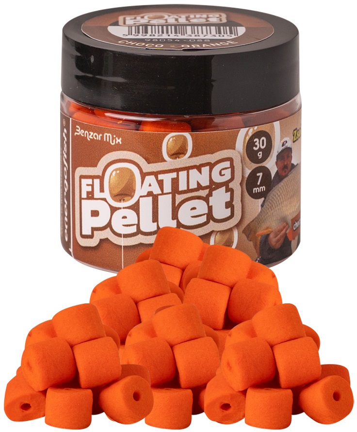 Benzar mix floating pellet 7 mm 30 g - čokoláda-pomeranč