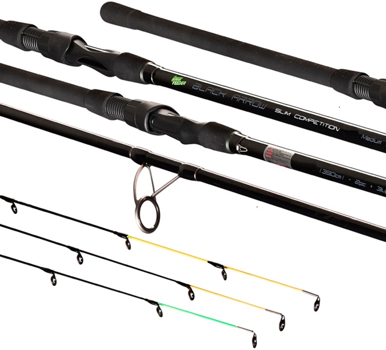 Sensas prut black arrow feeder slim competition 3,6 m m 40-80 g 2+3 díly