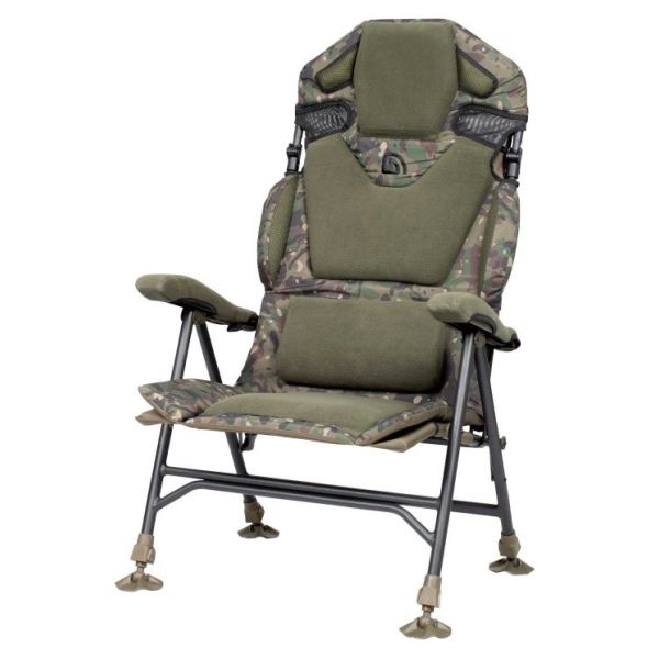 Trakker Křeslo Komfortní s Područkami Levelite Camo Longback Recliner