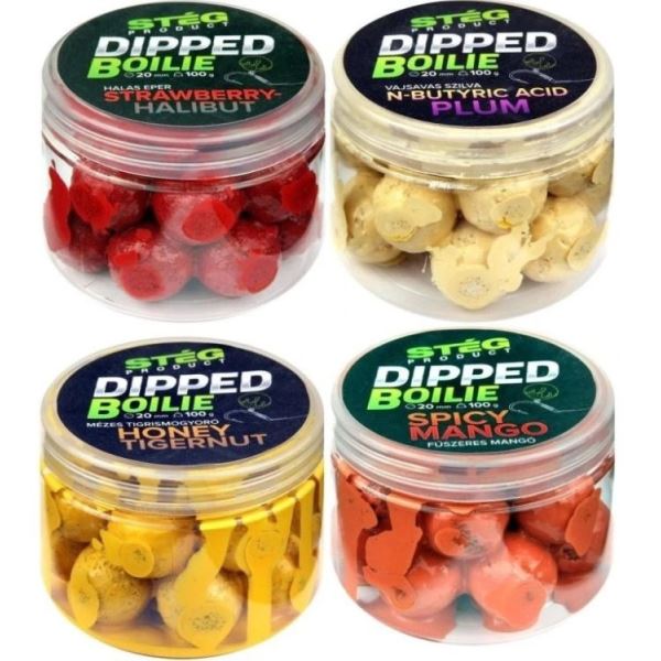 Stég Boosterované Boilie Dipped Boilie 100 g 20 mm