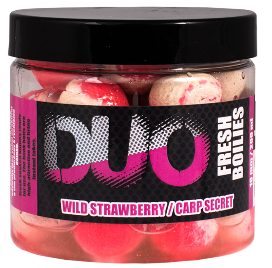 Levně Lk baits boilie duo x-tra fresh wild strawberry/carp secret - 200 ml 18 mm