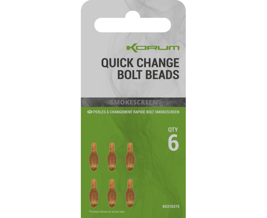 Korum montáž smokescreen quick change bolt beads 6 ks