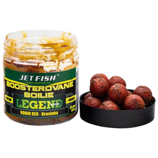 Jet Fish Boosterované Boilie Legend Range Robin Red Brusinka 250 ml