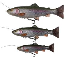 Savage Gear Gumová Nástraha Pstruh 4D Line Thru Pulsetail Trout SS Albino Trout (5)