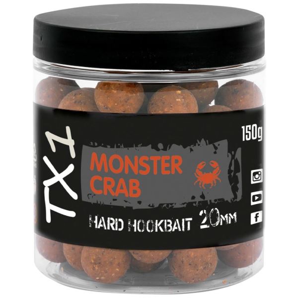Shimano Tvrzené Boilies TX1 Hard Hookbait Monster Crab 150 g