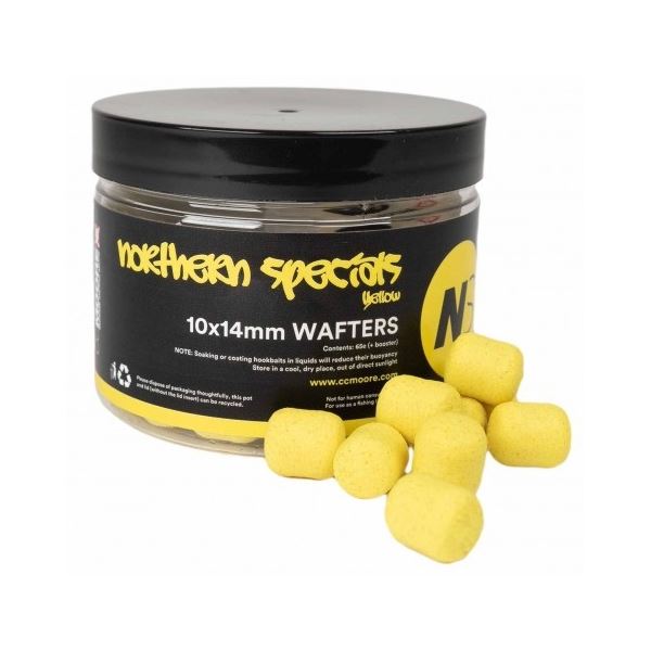 CC Moore Vyvážené Boilie NS1 Dumbell Wafters Yellow 10x14 mm 65 ks