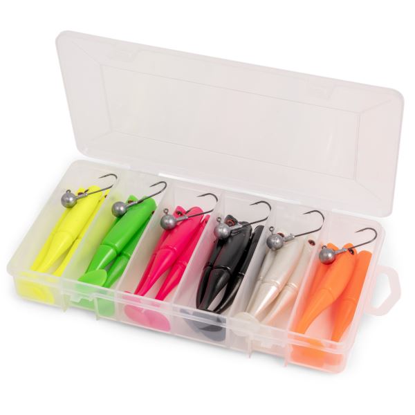 Zebco Sada Gumových Nástrah s Jigovými Hlavičkami Power Shad Jig Kit 10 cm 8 g