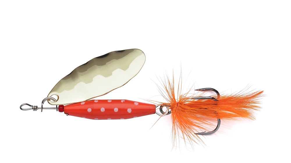 Levně Abu garcia třpytka reflex red sinking gold - 4,5 cm 7 g