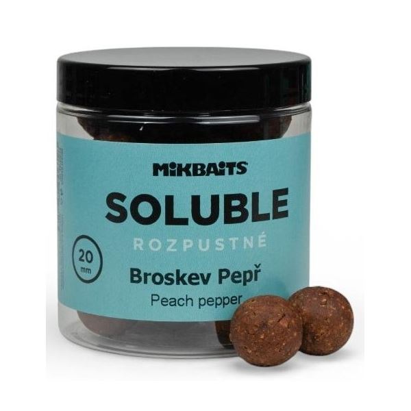 Mikbaits Rozpustné Boilie Soluble Broskev Pepř 250 ml