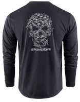 Grundéns Funkční UV Triko Bait Ball LS Tech Tee Black - XXL