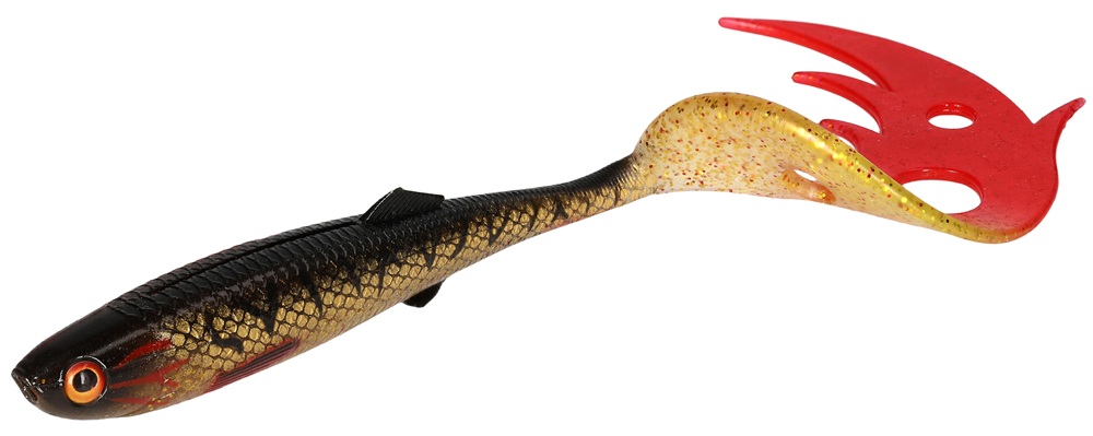 Mikado gumová nástraha sicario pike tail spotted bullhead balení - 10,5 cm 6 g 4 ks