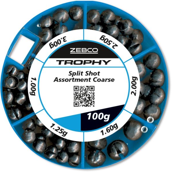 Zebco Sada Bročků Trophy Split Shot Assortment Coarse 100 g
