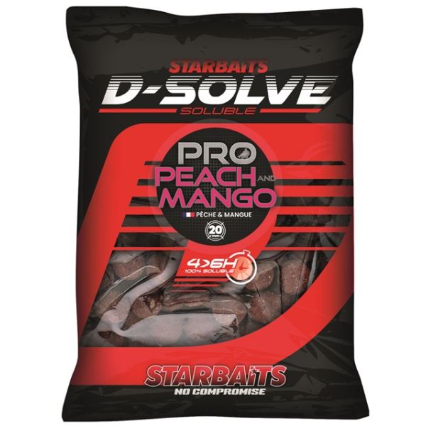 Starbaits Rozpustné Boilie D-Solve Boilies Pro Peach Mango 2,5 kg 20 mm