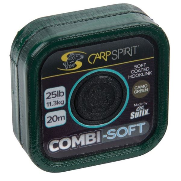 Carp Spirit Návazcová Šňůra Combi Soft Camo Green 20 m