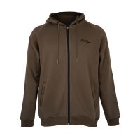 Avid Carp Mikina Compound Zip Hoodie Brown (1)