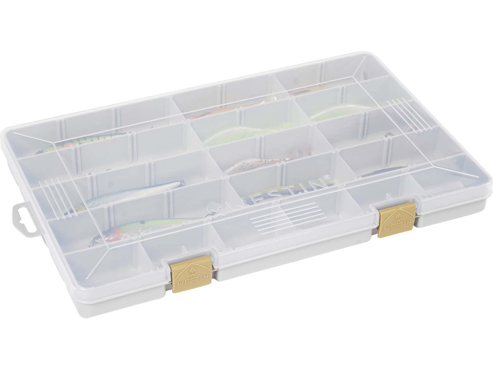 Westin krabička w3 tackle box grey/clear 35,5 x 22,5 x 3,5 cm