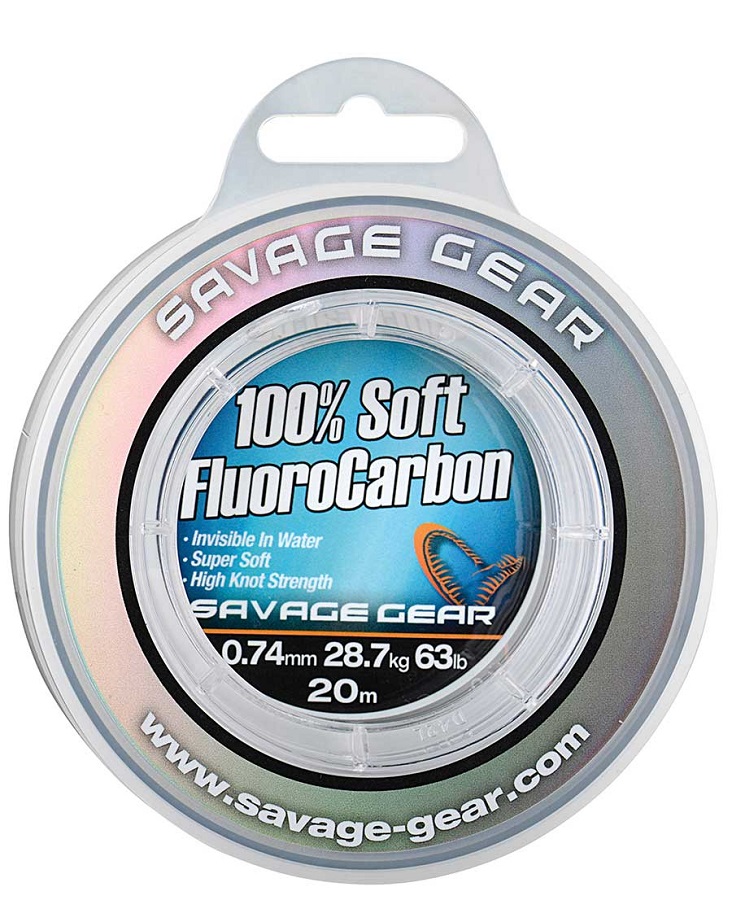 Levně Savage gear návazcový vlasec soft fluorocarbon čirá-průměr 0,81 mm / nosnost 33 kg / návin 15 m