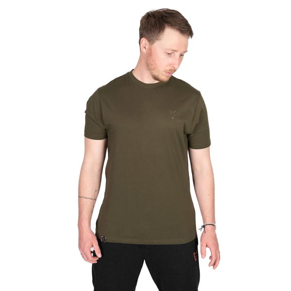 Fox Triko Khaki Head Logo T-Shirt