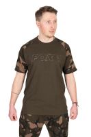 Fox Tričko Khaki Camo Outline T-Shirt