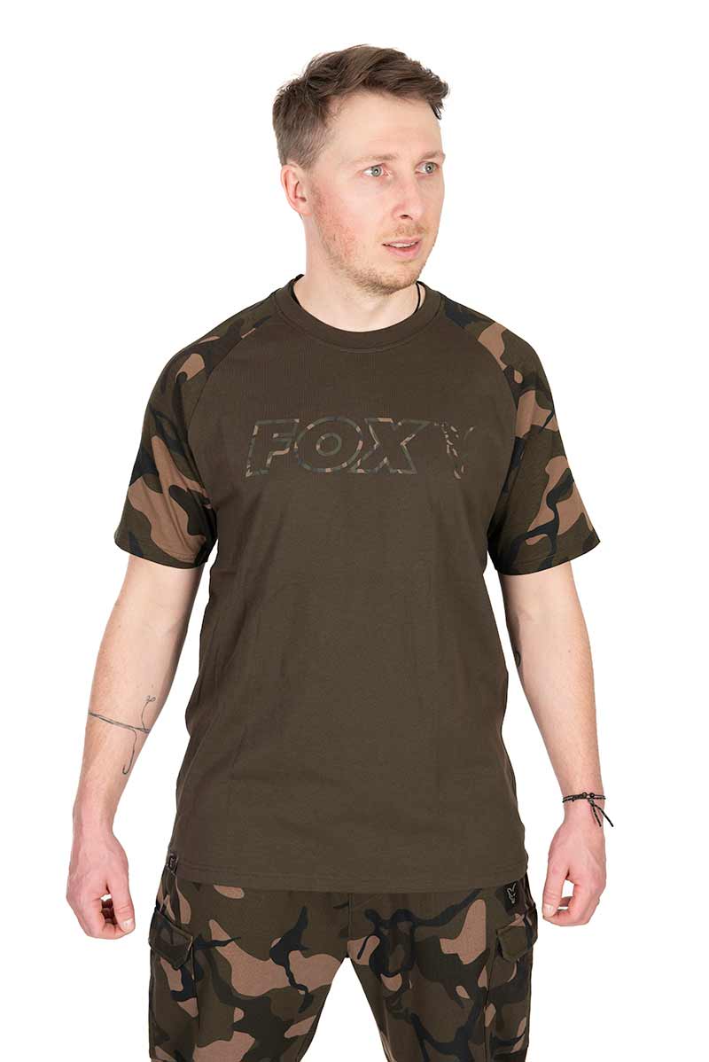 Fox tričko khaki camo outline t-shirt - s