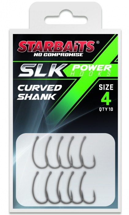 Starbaits háček power hook ptfe coated curved shank 10 ks-velikost 4