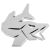 Delphin 3D Nálepka Pike Chrom