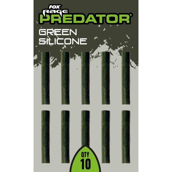 Fox Rage Predator Převleky Green Silicone 10 ks