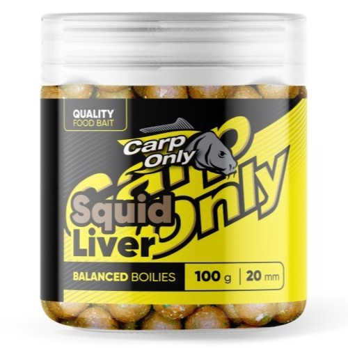 Carp only vyvážené boilies balanced squid liver 100 g - 24 mm