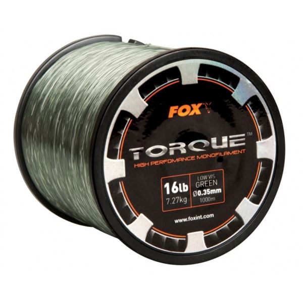 Fox Vlasec Torque Carp Line Low Vis Green 850 m Průměr 0,38 mm / Nosnost 9,55 kg