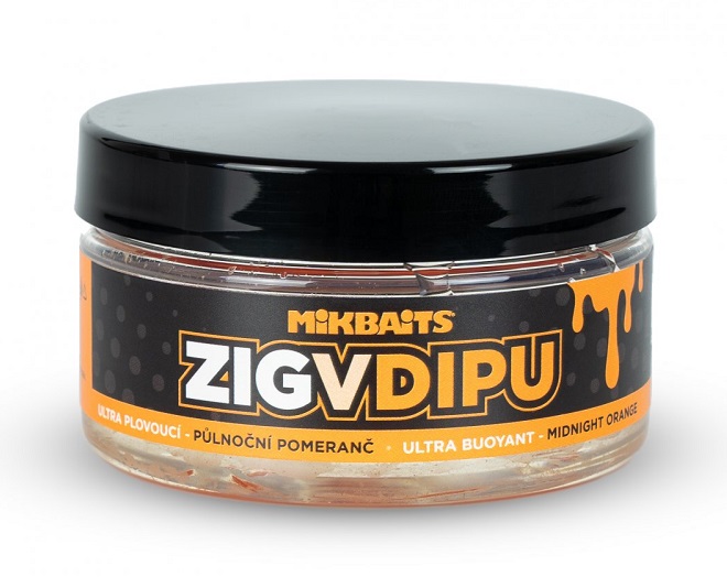 Mikbaits plovoucí boilie v dipu zig ultra půlnoční pomeranč 15 mm