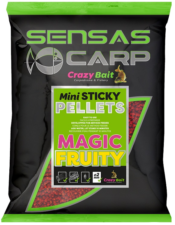 Levně Sensas pelety mini sticky 700 g - magic fruity