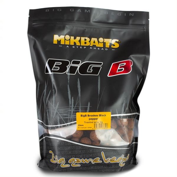 Mikbaits Boilie Legends BigB Broskev Black Pepper