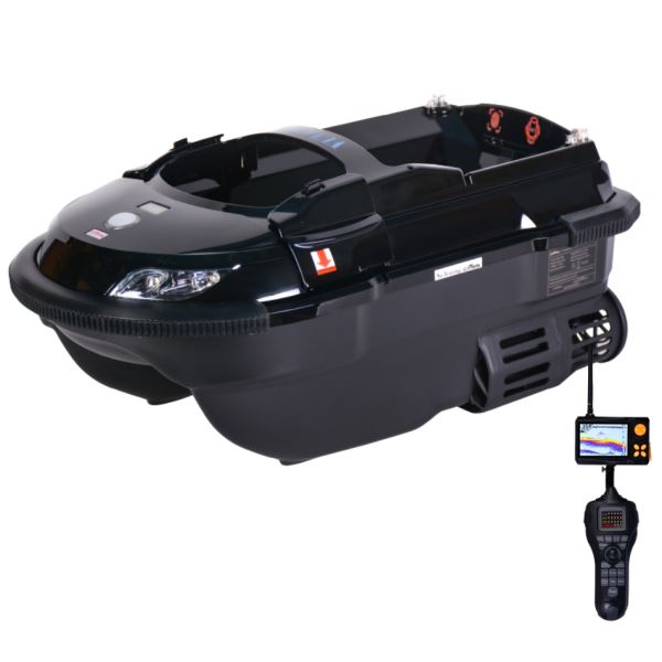 Boatman Zavážecí Lodička Vulcan s Echolotem Černá