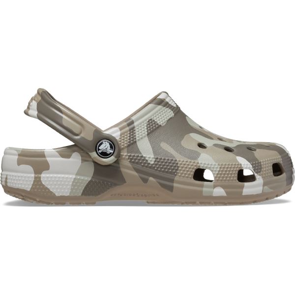 Crocs Nazouváky Classic Printed Camo Clog Mushroom Multi