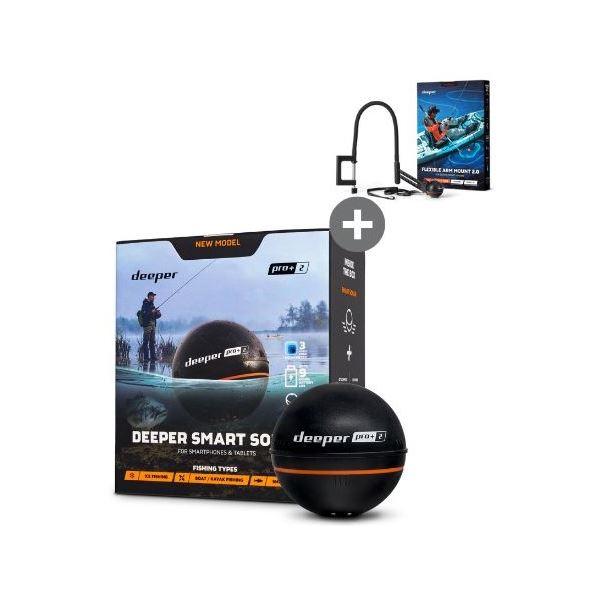 Deeper Pro+ 2 Smart nahazovací sonar WiFi s GPS + Husí krk 2.0 Zdarma