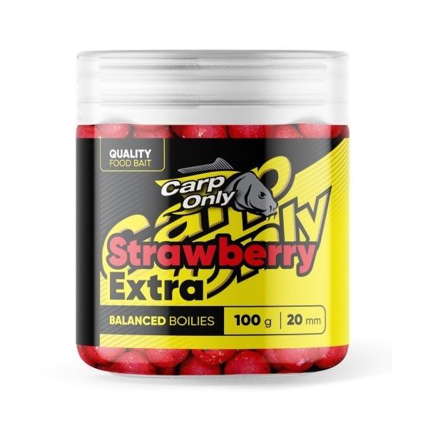 Carp Only Vyvážené Boilies Balanced Strawberry Extra 100 g