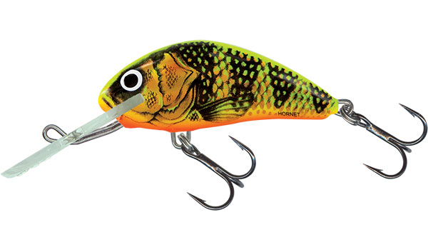 Levně Salmo wobler hornet floating gold fluo perch-3,5 cm 2,2 g