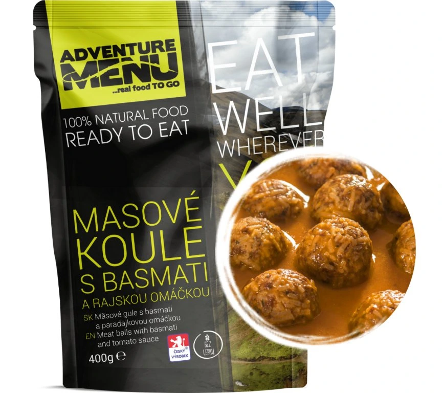 Levně Adventure menu masové koule s basmati a rajskou omáčkou