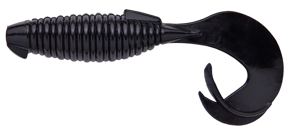 Keitech gumová nástraha flapper grub black - 4" 10,2 cm 6,5 g 7 ks