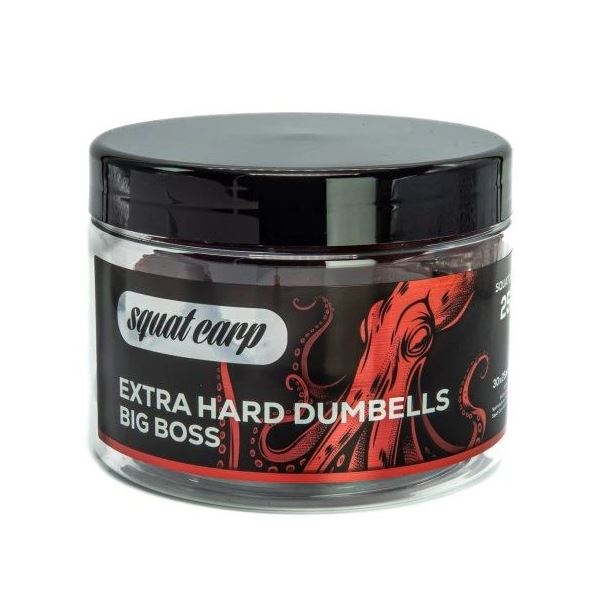 Squat Carp Tvrzené Boilies Extra Hard Dumbells Big Boss 250 g 30x25 mm