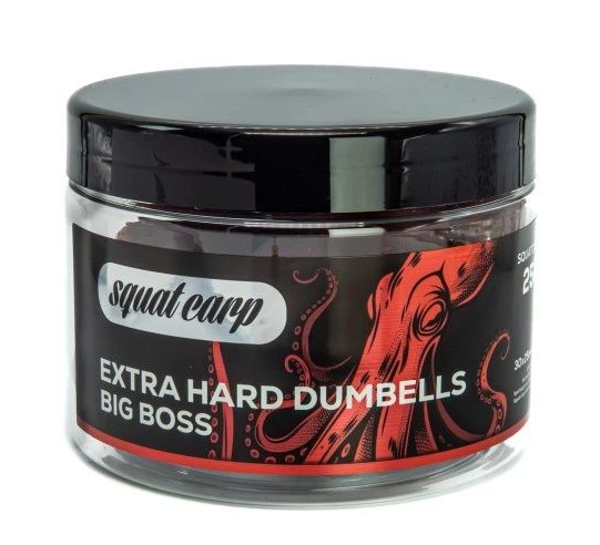 Levně Squat carp tvrzené boilies extra hard dumbells big boss 250 g 30x25 mm