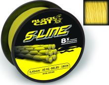 Black Cat Splétaná Šňůra S-Line Žlutá 3000 m - Průměr 0,38 mm Nosnost 40 kg