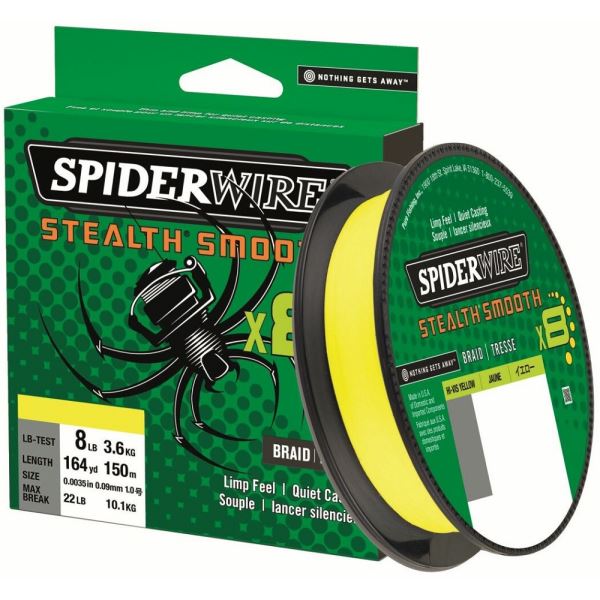 Spiderwire Splétaná Šňůra Stealth Smooth 8 Žlutá 150 m