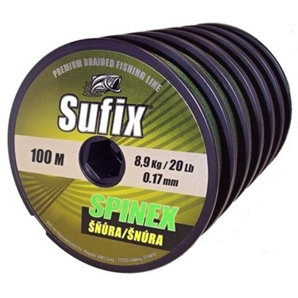 Levně Sufix šňůra spinex green 100 m - 0,14 mm 8 kg