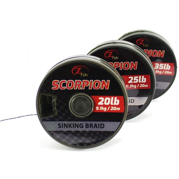 Zfish Šňůrka Scorpion Sinking Braid Camou 20 m