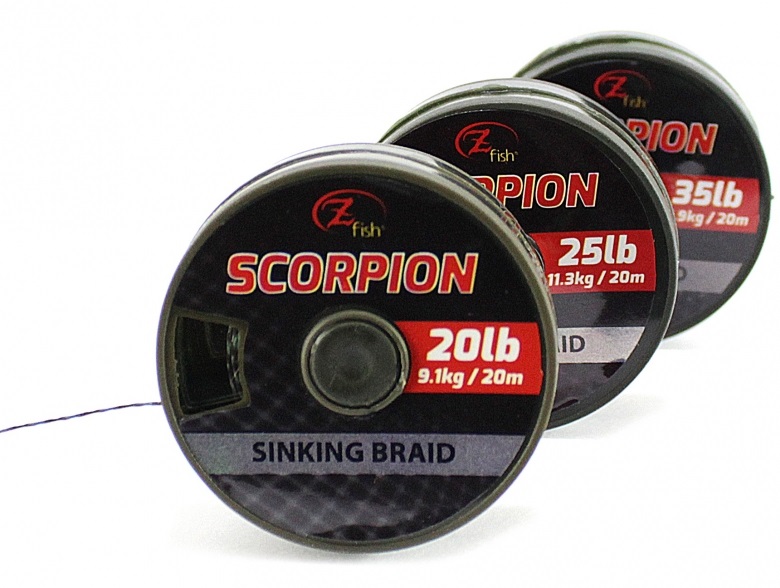 Levně Zfish šňůrka scorpion sinking braid camou 20 m-průměr 25 lb / nosnost 11,3 kg